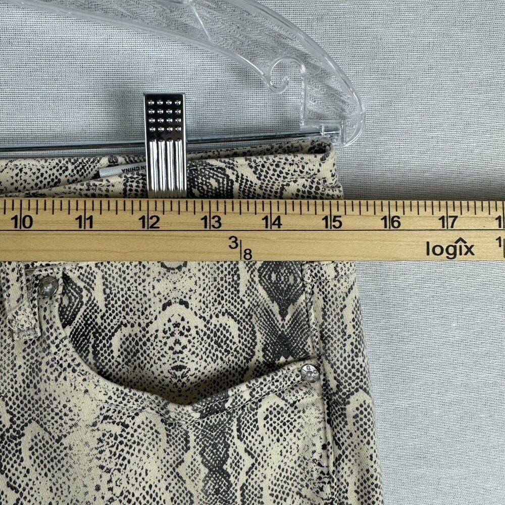 VIGOSS WOMEN'S SNAKESKIN PRINT JEANS STRAIGHT LEG ZIP FRONT POCKETS SIZE 6/7 - Picture 8 of 11